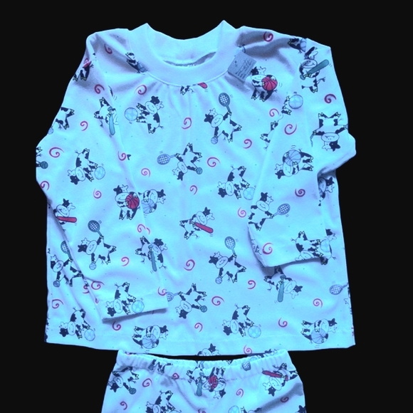 ❤️ COW Sport Cows Pajama Bottoms Pants For Kids Size 5/6 - Picture 2 of 6